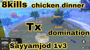 Tx 8kills chickendinner |Sayyamjod 1v3HH| #battlegroundsmobileindia #tx @MAVIOP @officialscoutop