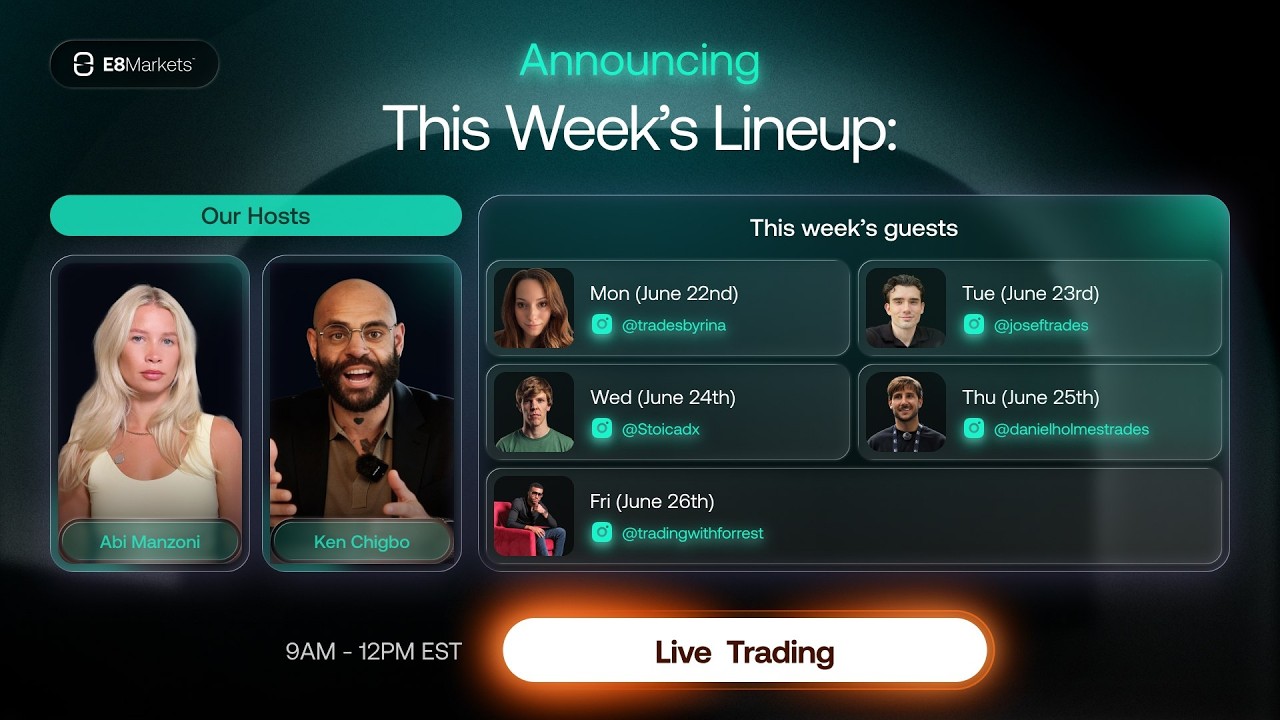 E8 Markets Live Stream | New York Session