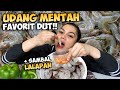 MAKAN UDANG MENTAH PAKE SAMBAL & PAPRIKA MENTAH, ORANG THAILAND SUKA BANGET‼