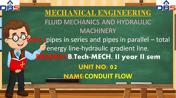 DBS -FLUID MECHANICS AND HYDRAULIC MACHINERY BRANCH:  MECHANICAL ENGINEERING II YEAR & II SEM
