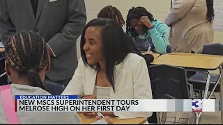 Marie Feagins starts 1st day at MSCS with school tour