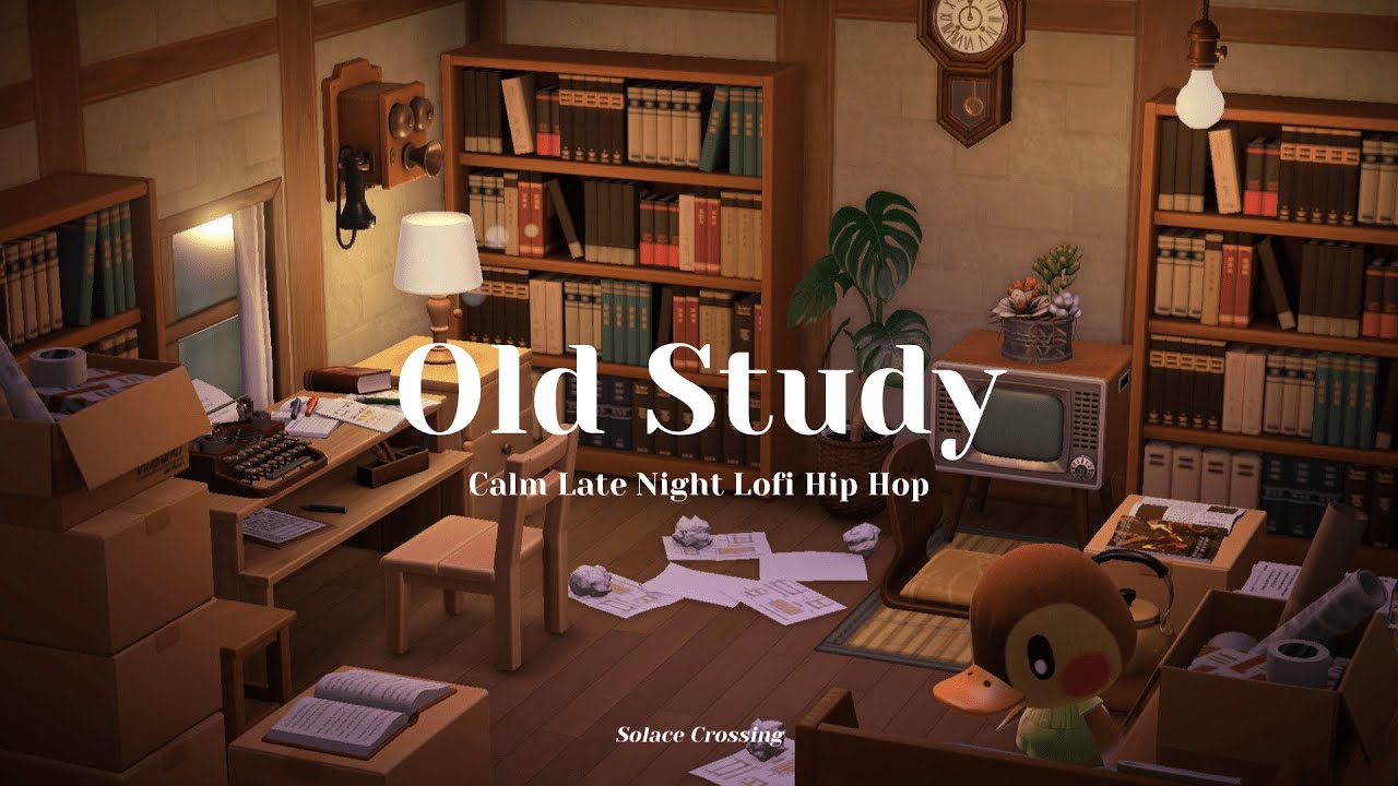 Old Study 📕｜Calm Late Night Lo-fi Hip Hop｜Study & Work Music｜Animal Crossing Ambience