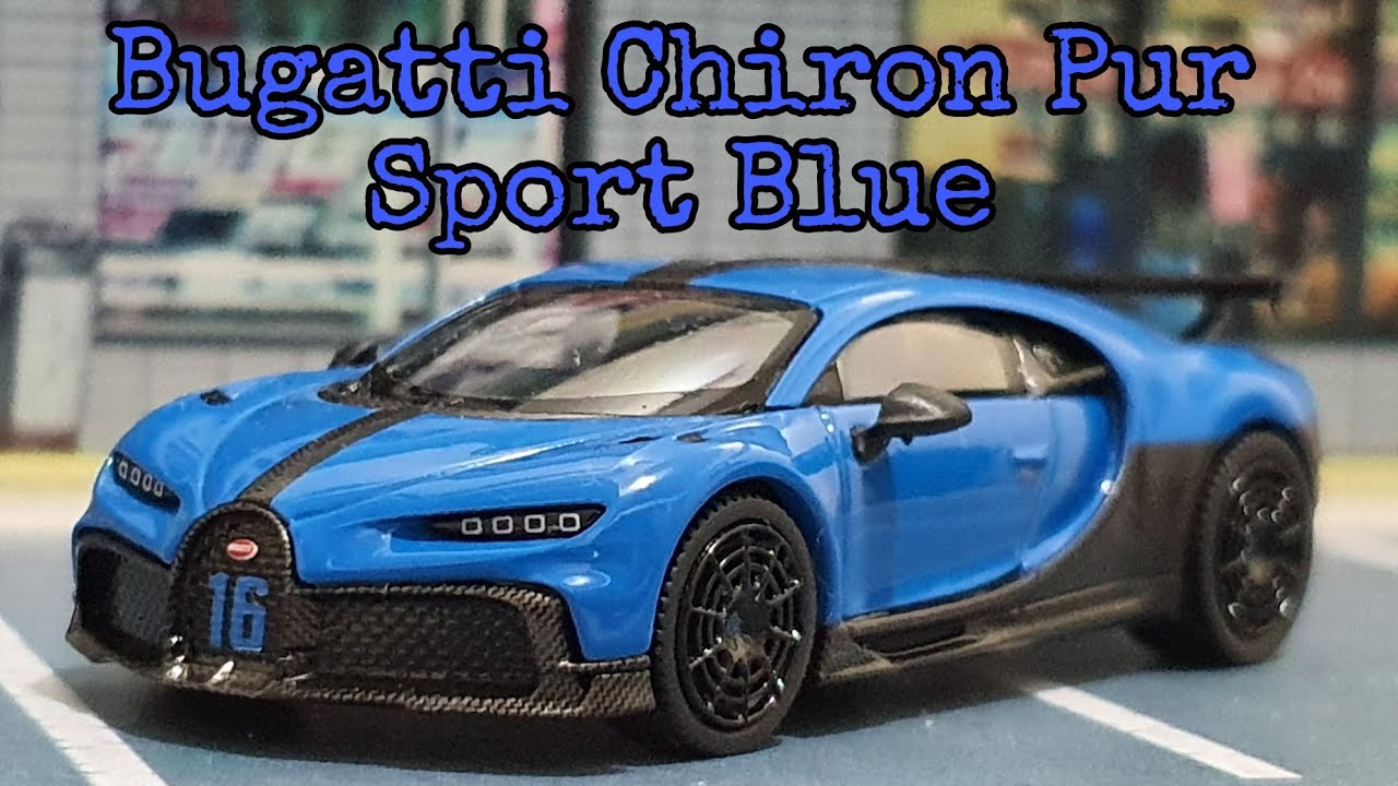 MINI GT Bugatti Chiron Pur Sport Blue / No. 379 Unboxing - YouTube