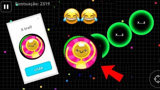 قيم بالصوت-أكثر شخص يسب😂FAKE SKIN-AGAR.IO MOBILE اقاريو