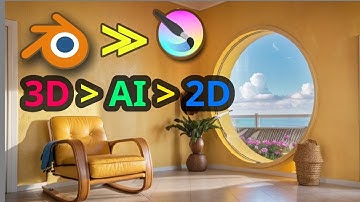 AI Image from 3D Model (Blender to Krita AI)