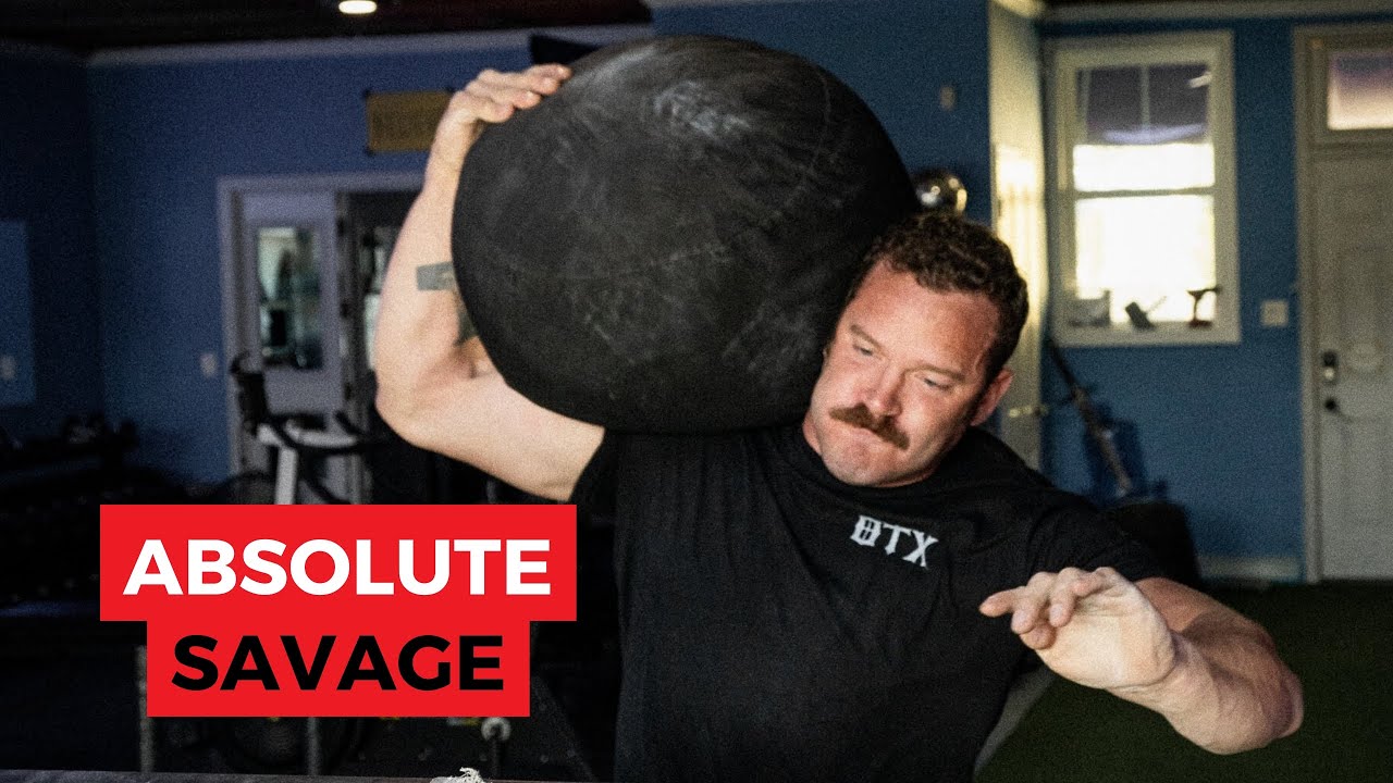 Working out in FAMOUS STRONGMAN GYM (This Guy Is A SAVAGE)