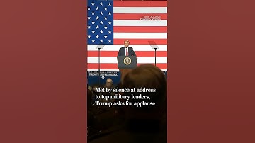 Met by silence at address, Trump asks for applause