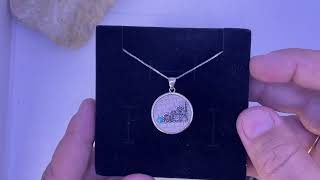 SA1957 - Silver 925 "Jerusalem walls" pendant with Silver 925 "Jerusalem view"