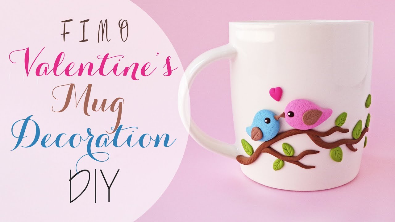 Tazza decorata in fimo - DIY Fimo decorated mug