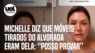 Michelle Bolsonaro diz em vídeo que móveis tirados do Alvorada eram dela e cutuca Lula e Janja