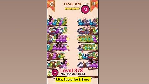 #bird #sort 2 #color #puzzle #level 378 #birdsort #colour #gaming #viral #trending #shorts #solution