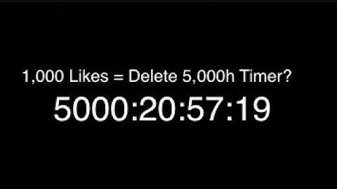 If This Video Gets 1,000 Likes I Delete My 5000 Hour Timer!