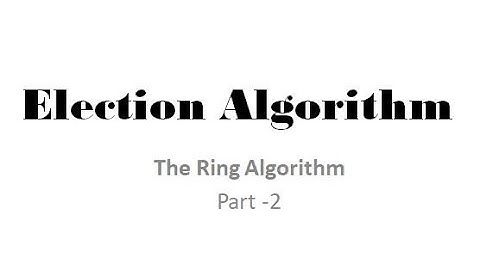 Election Algorithm- The Ring Algorithm- Part 2