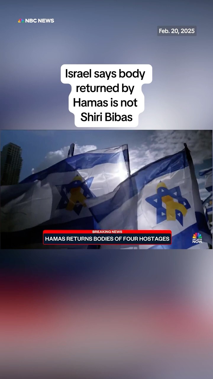 Israel says body returned by Hamas is not Shiri Bibas