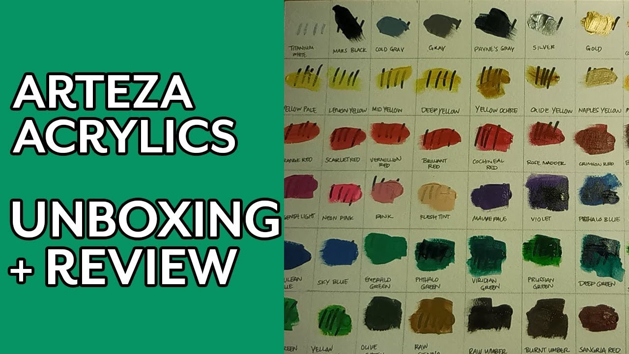 ACRYLIC PAINT UNBOXING SWATCHING ARTEZA Acrylic Paint Review Part acrylic-paint-unboxing-swatching-arteza-acrylic-paint-review-part