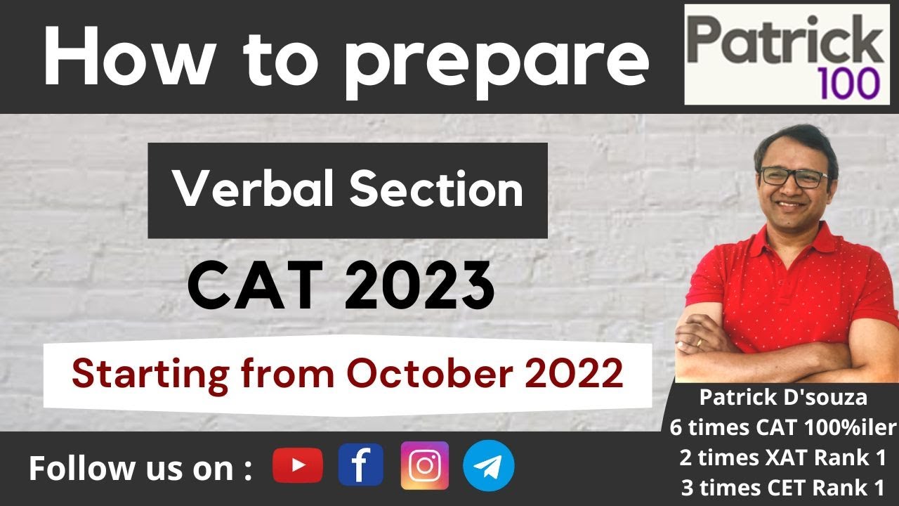 How to prepare Verbal Section for CAT 2023 if starting from October ...