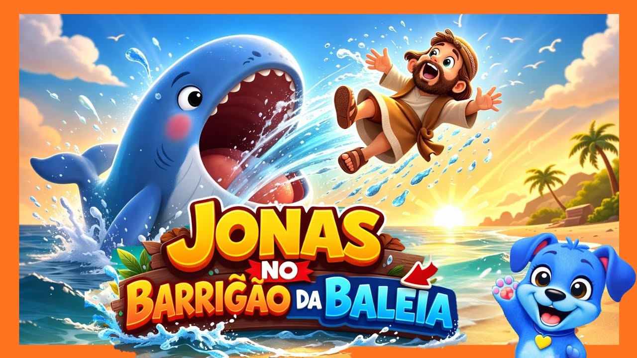 Jonas e a Baleia. No Barrigão da Baleia. Música Gospel Infantil Divertida. 