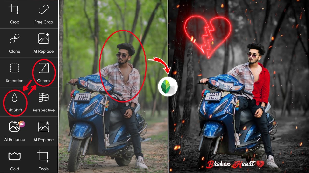 Broken Photo Editing Snapseed | Broken Heart Photo Editing | Sad Photo Editing Snapseed