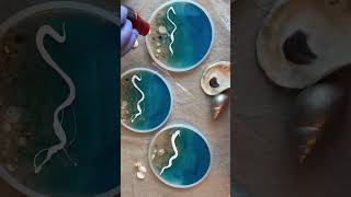 🌊 Creating Elegant Resin Ocean Coasters