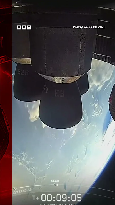 SpaceX Starship completes successful test flight after previous launches failed. #SpaceX #BBCNews