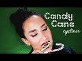 Candy Cane eyeliner| MAYTE ALAVARADO