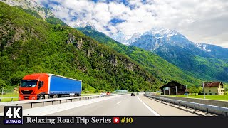 Relaxing Road Trip Series in Switzerland 🇨🇭 Ep#10 - Epic Drive From Flüelen To Andermatt OberalpPass