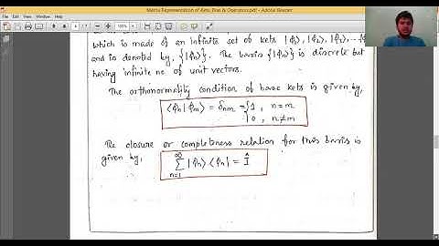Matrix representation of Kets, Bras & Operators (1)