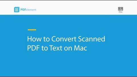 How to Convert Scanned PDF to Text on Mac (compatible with macOS 10.14 Mojave)