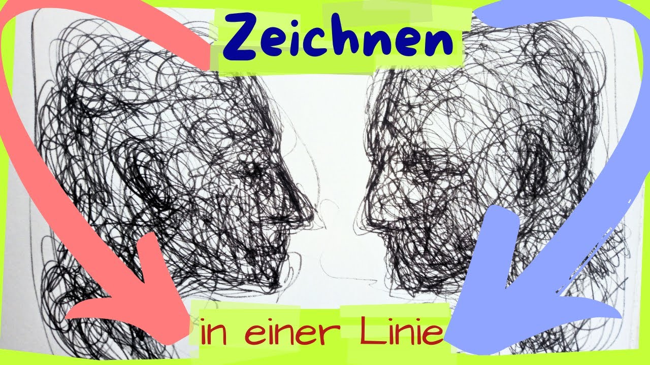 Gesichter zeichnen in einer Linie | Die Freihand-Zeichnung für Fortgeschrittene