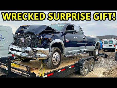 Buying My Dad His Dream Wrecked Truck!!!