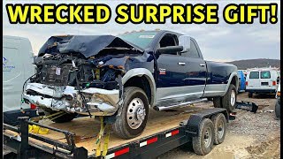 Buying My Dad His Dream Wrecked Truck!!!