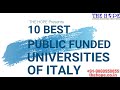 Top 10 Best Universities in Italy - 2020 | Free Education | Public Funded | Scholarships | THE HOPE