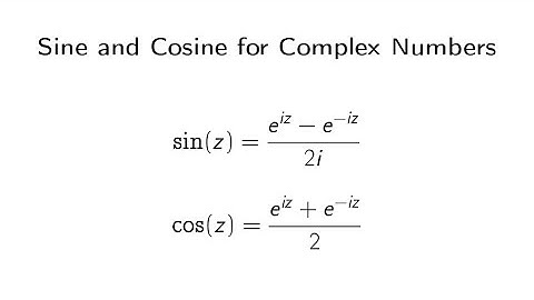 Definition of Sine and Cosine in Real and Complex Numbers