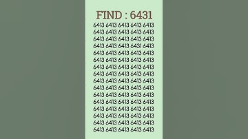 Prove your visual acuity by pointing at 6431 in under 10 seconds #gk #iq #iqtest #shorts #trending