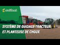 Systme de guidage tracteur et planteuse de choux