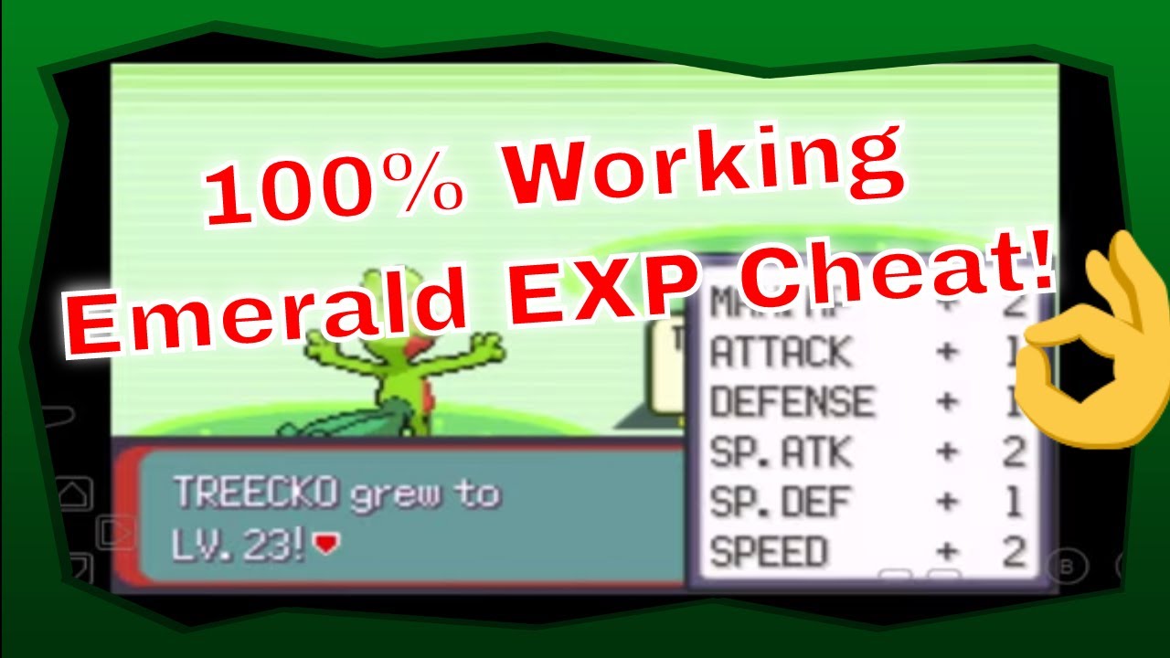pokemon emerald exp share cheat