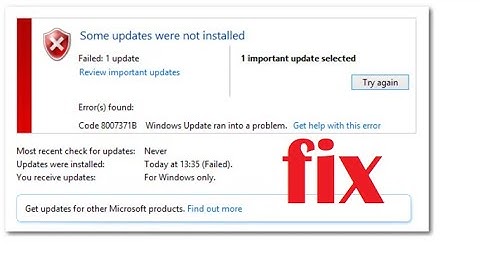 Fix: Windows Update Error Code 8007371B “Some Updates Were Not Installed”