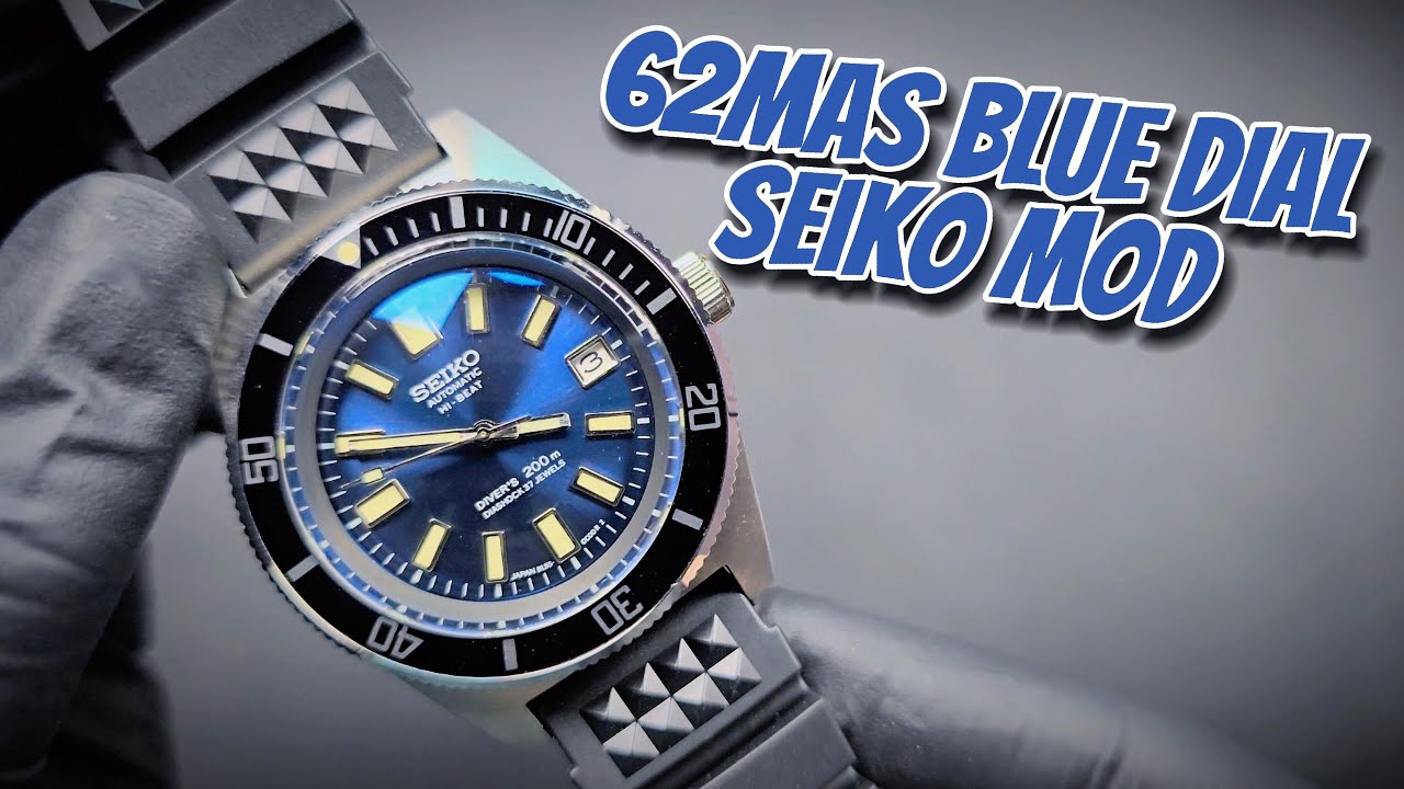 Built Your Own Seiko 62MAS Mod – Deep Blue Sunburst Dial