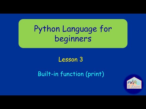 Python Language   Lesson 3   Built in function   print
