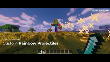 Custom Rainbow Projectiles | ExecutableItems |  Minecraft