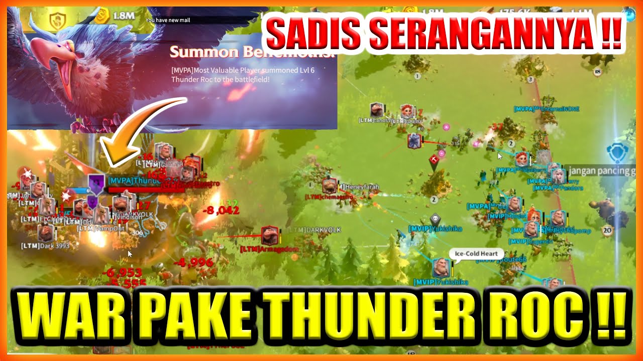 Thunder Roc WAR CALL OF DRAGONS PAKAI THUNDER ROC !! KENA HAJAR GAK TUH ALIANSI ...