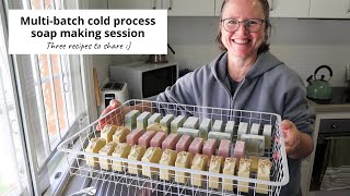 Cold Process Soap Making ♡ Multi-batch session. Three interesting recipes to share.