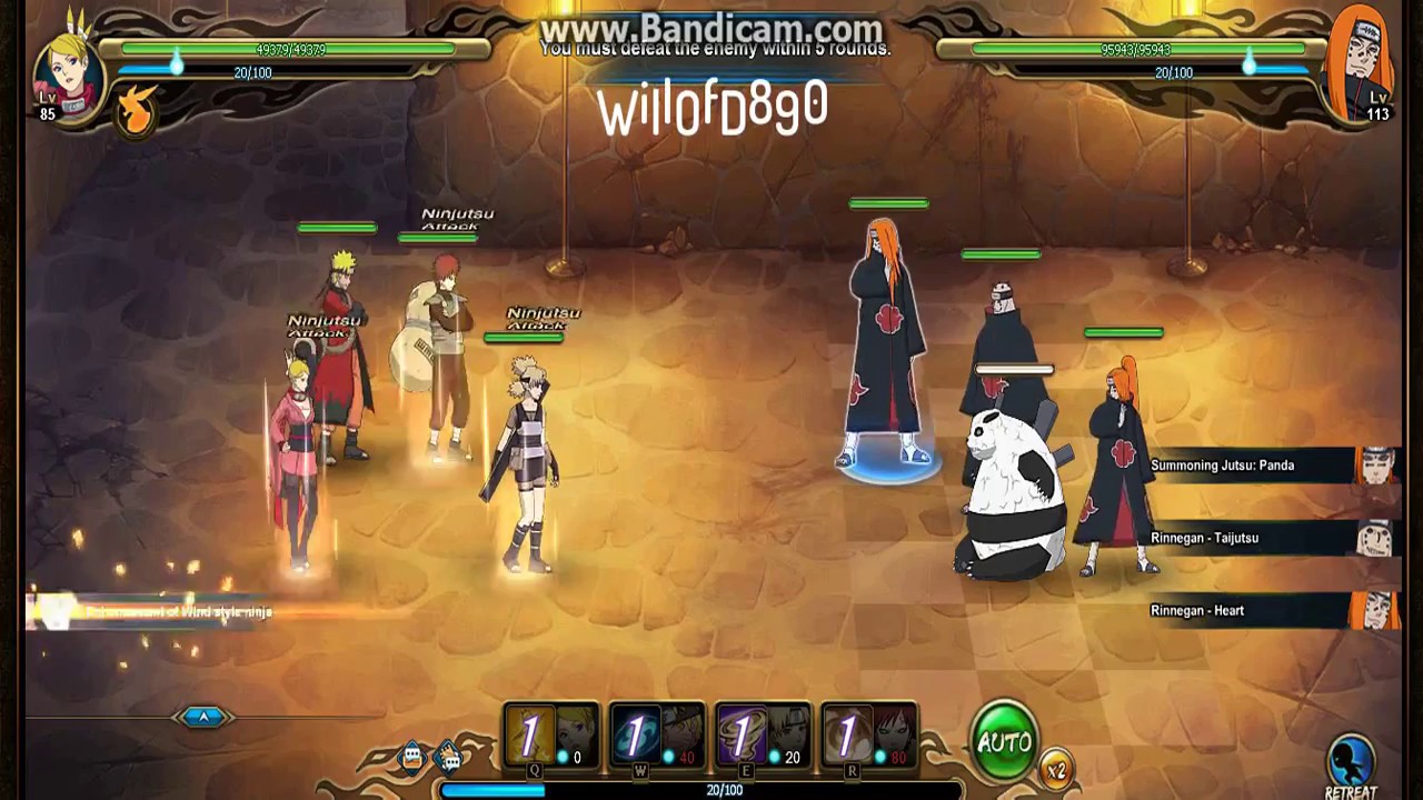Naruto Online: Ninja Exam Lv 125 | Wind Main Sage Naruto Team