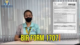 What is BIR FORM 1707