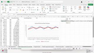 Use Excel to learn smoothing techniques
