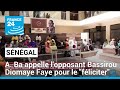 Sénégal : Amadou Ba appelle l'opposant Bassirou Diomaye Faye pour le "féliciter" • FRANCE 24 image