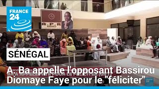 Sénégal : Amadou Ba appelle l'opposant Bassirou Diomaye Faye pour le "féliciter" • FRANCE 24 image