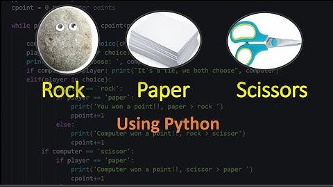 ROCK PAPER SCISSORS game using Python | Beginners project