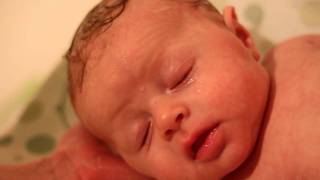 Connor Bath Time - 3 months