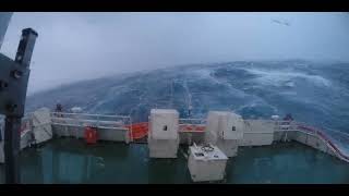 Rough Waters: A Tanker Ship's Journey Through Large Waves In the Sea   STORM AT SEA AMBIENCE SOUNDS.